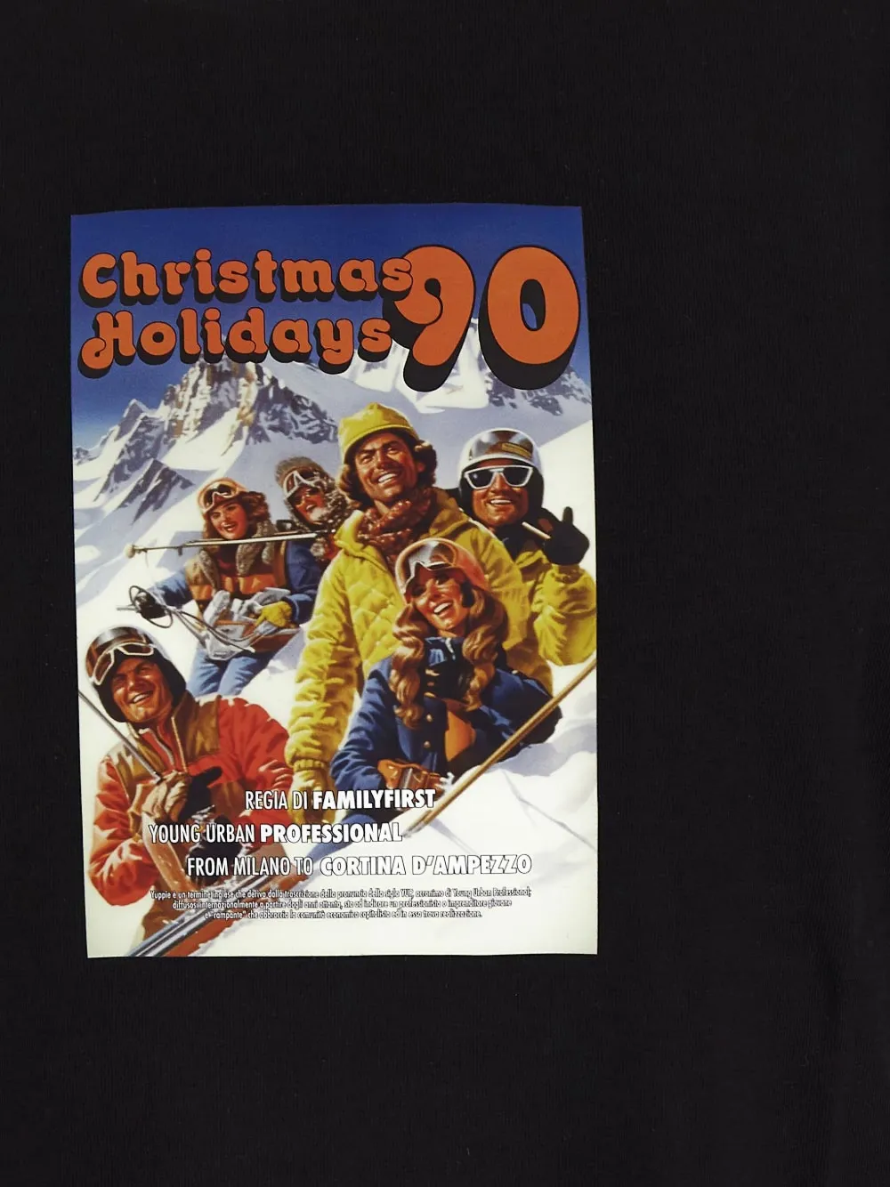 Family First Holidays 90 T-shirt Zwart