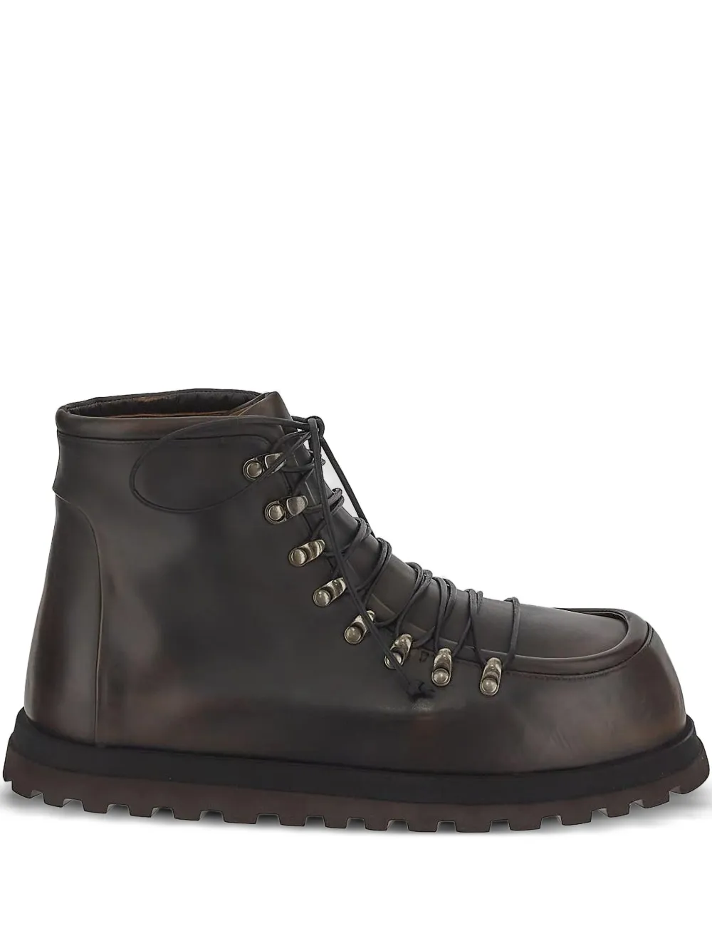 Marsèll leather combat boots Brown