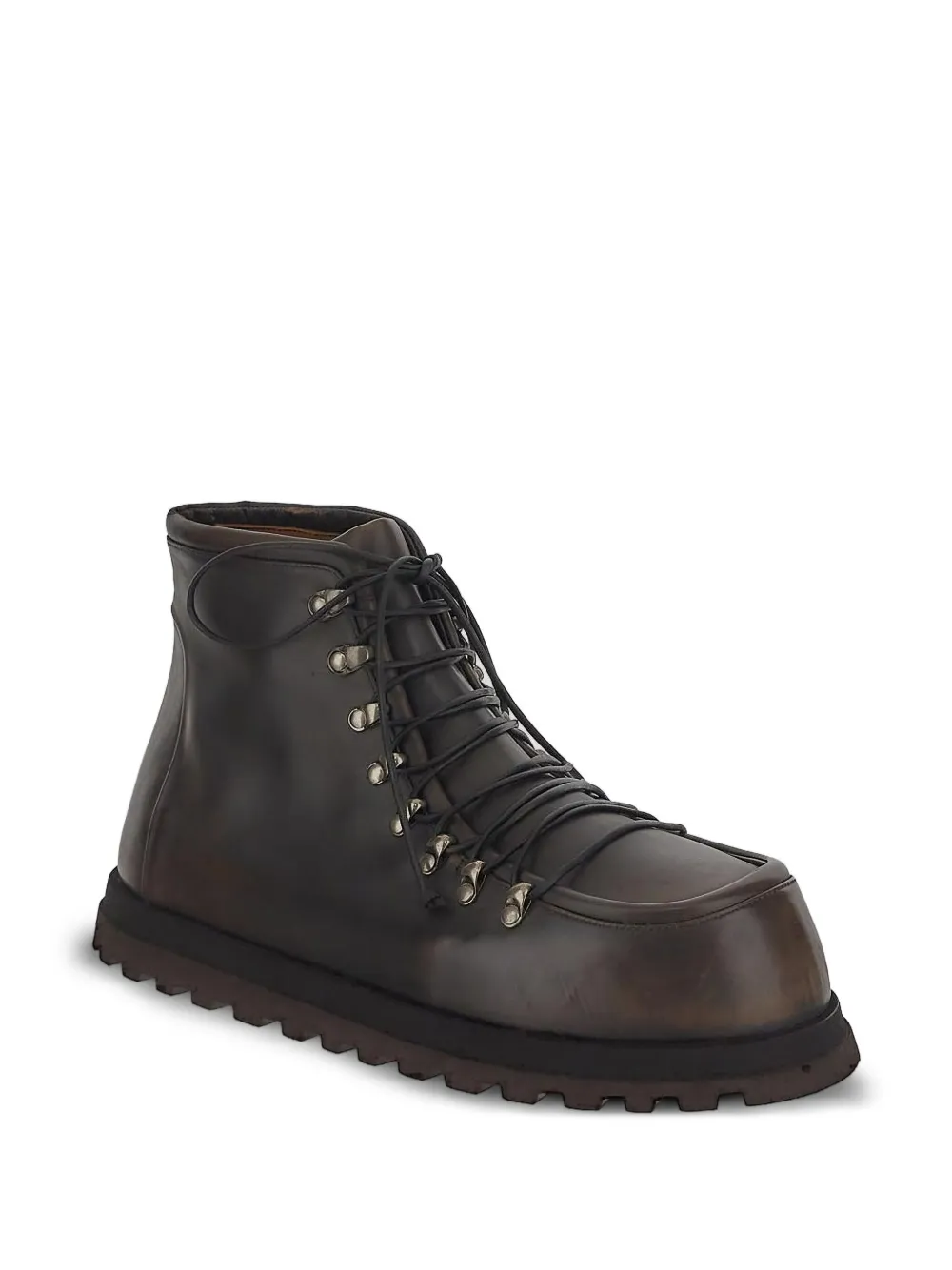 Marsèll leather combat boots Brown