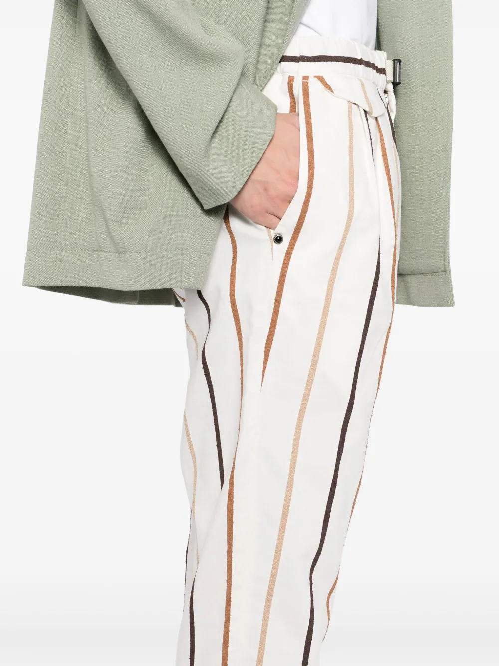 White Sand Broek met toelopende pijpen Beige