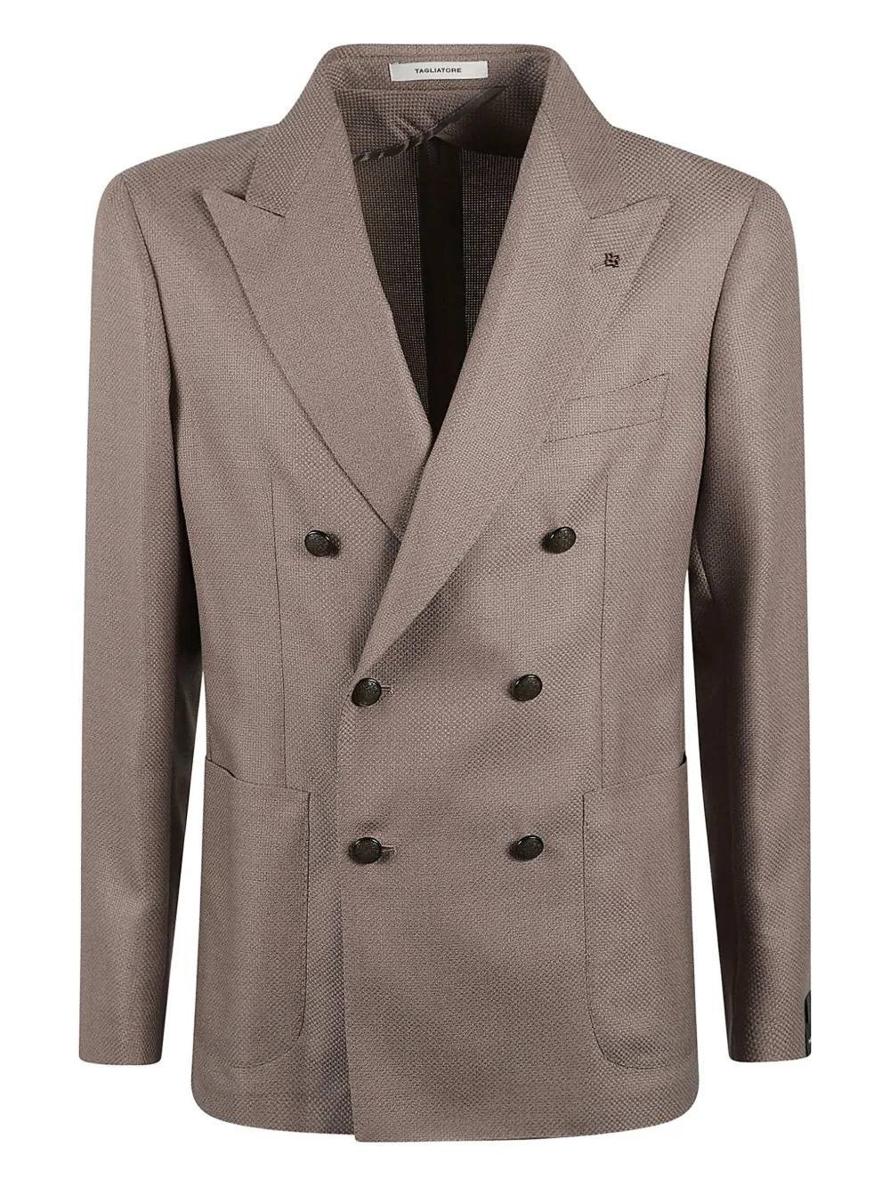 Tagliatore Blazer met broche Beige