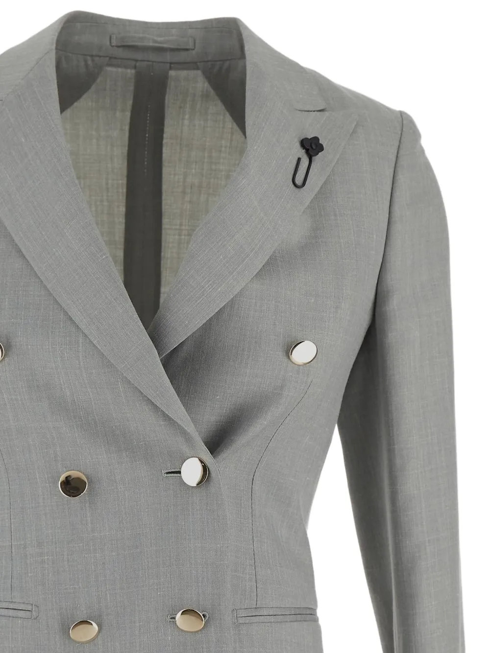Lardini Blazer van wol-zijde Grijs