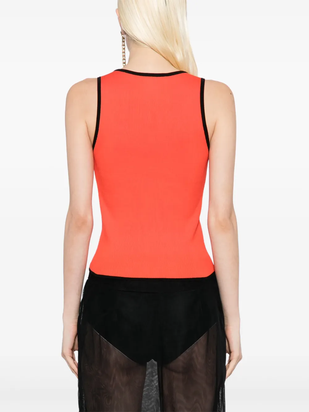 Pre-owned Chanel 1995 Sleeveless Top In Red