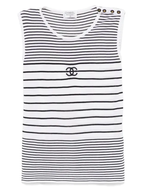 CHANEL Pre-Owned توب بدون أكمام من عقد 1990-2000