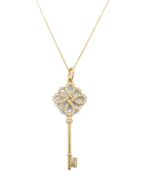 Tiffany & Co. Pre-Owned 2010s 18K rose gold Knot Key diamond necklace