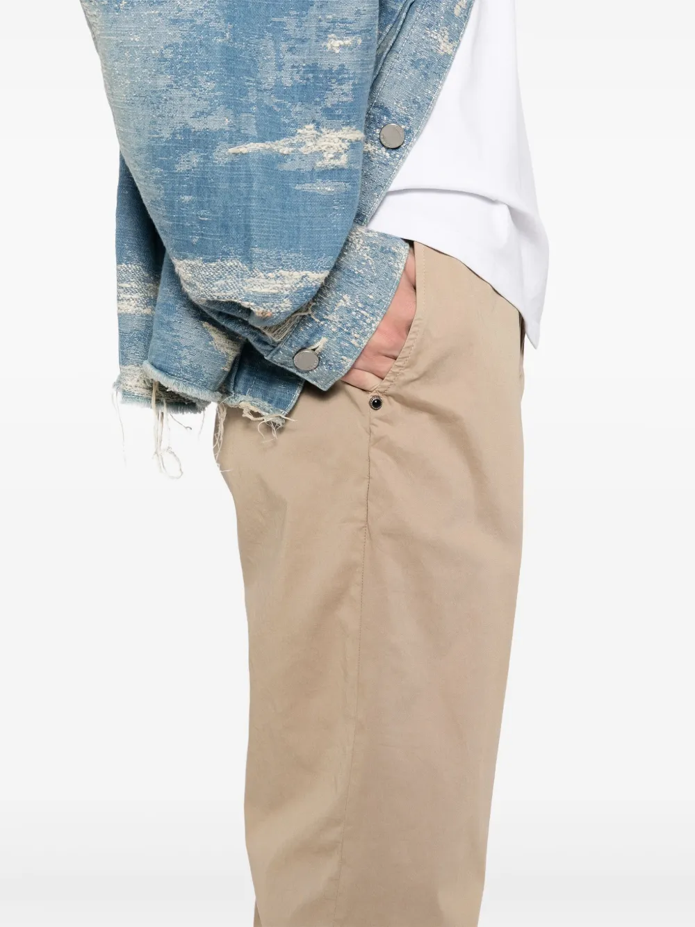 White Sand Straight broek Beige