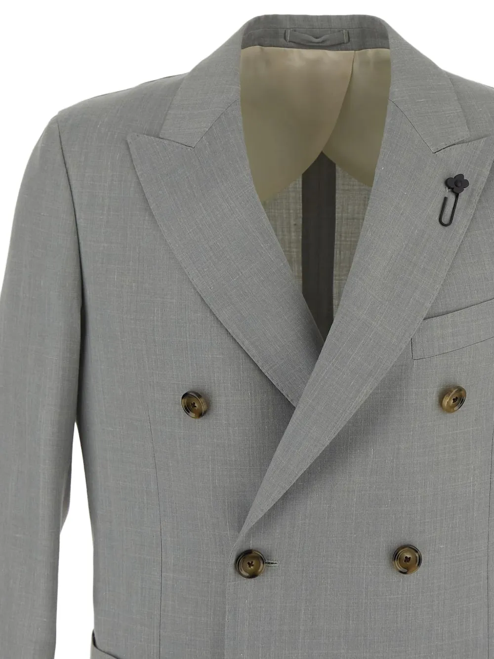 Lardini Blazer met dubbele rij knopen Grijs