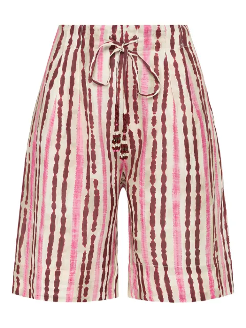 MALIPARMI shorts con cordones en la pretina y motivo de rayas