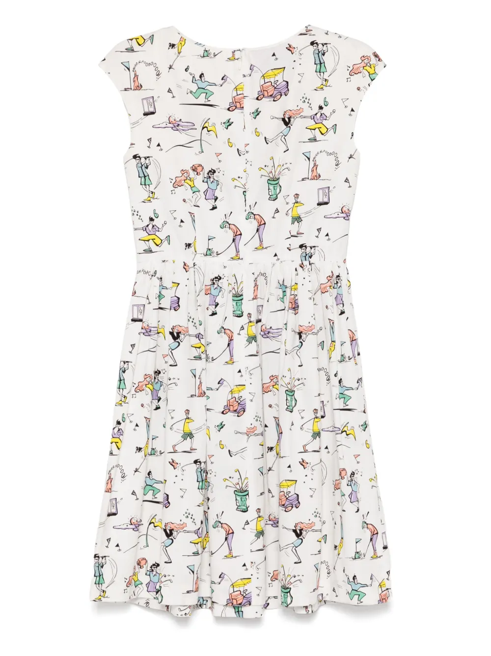 Prada Pre-Owned 2012 jurk met grafische print - Wit