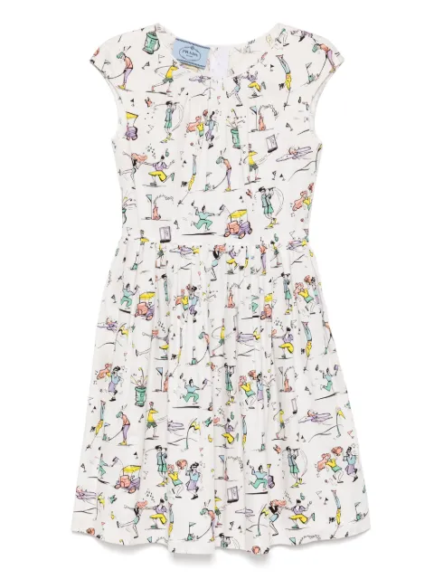 Prada Pre-Owned vestido con estampado gráfico 2012