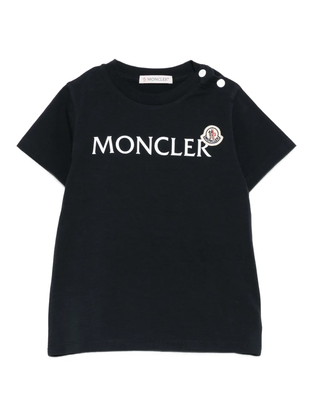 Moncler Enfant T-shirt met logoprint Blauw