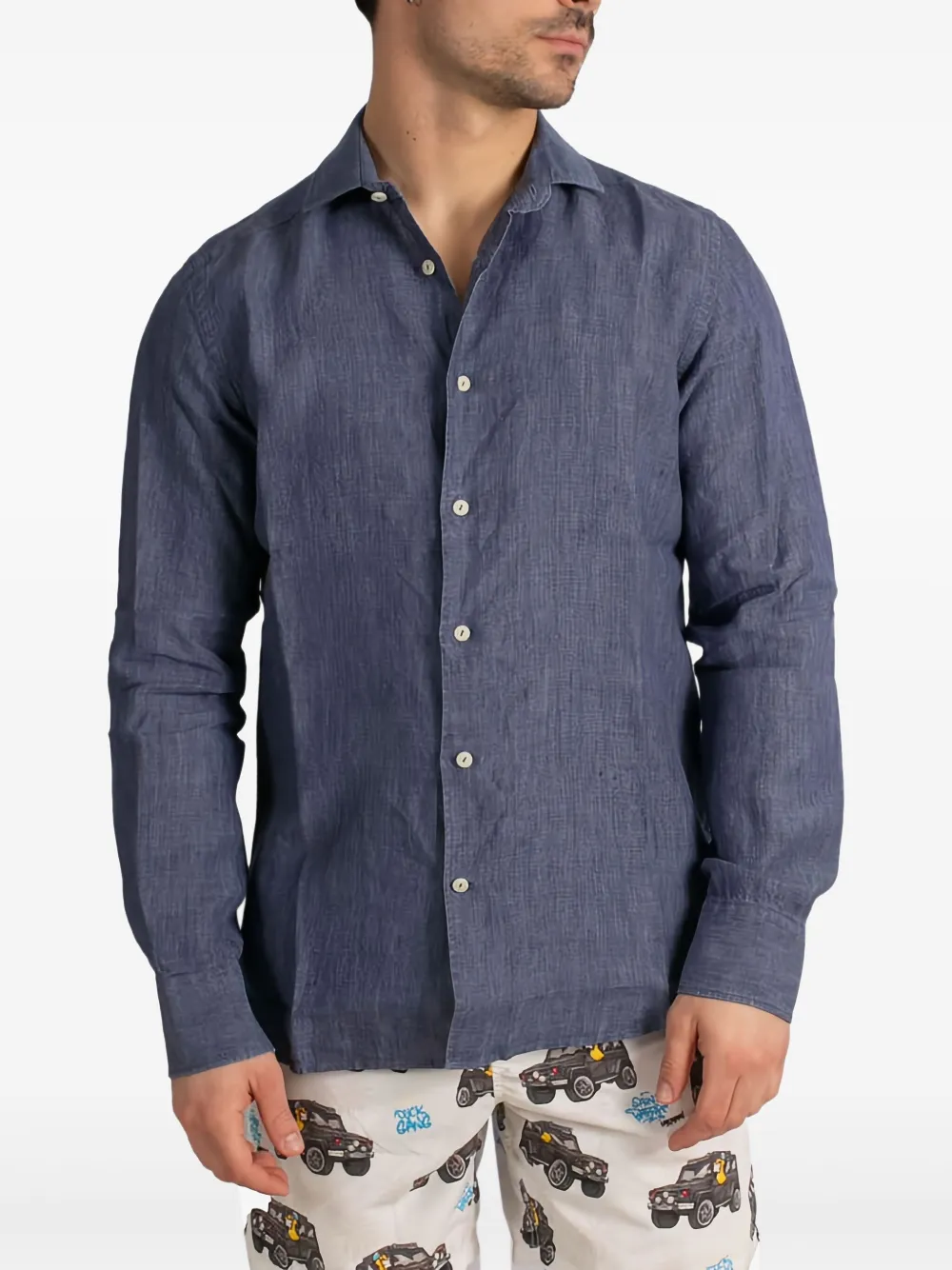 MC2 Saint Barth Linnen overhemd Blauw