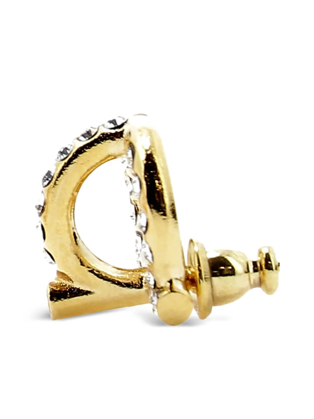 Ferragamo Gancini crystal-embellished earrings - Goud