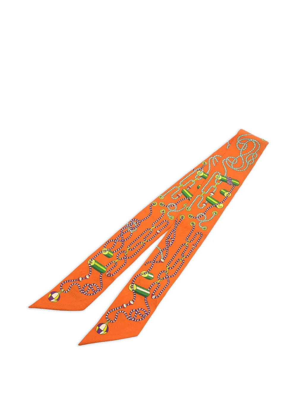 Hermès Pre-Owned écharpe à imprimé graphique (années 2000) | orange | Image 1