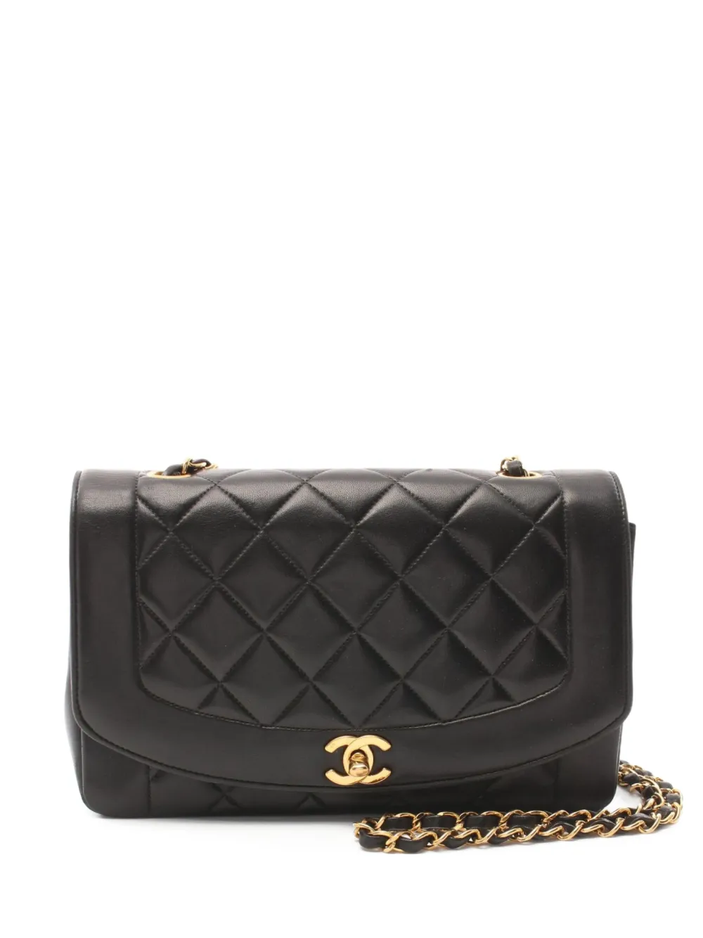 CHANEL Pre-Owned 1991-1994 ダイアナ ショルダーバッグ - ブラック CHANEL Pre-Owned 1991-1994 ダイアナ ショルダーバッグ - ブラック