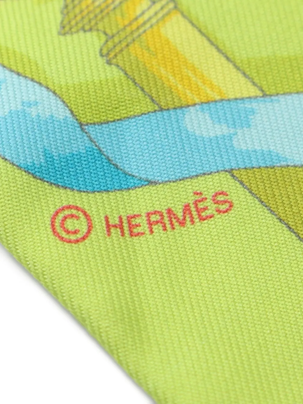 Hermès Pre-Owned mascada Twilly Ferronnerie de seda 2010 | Estilos de archivo | Image 2