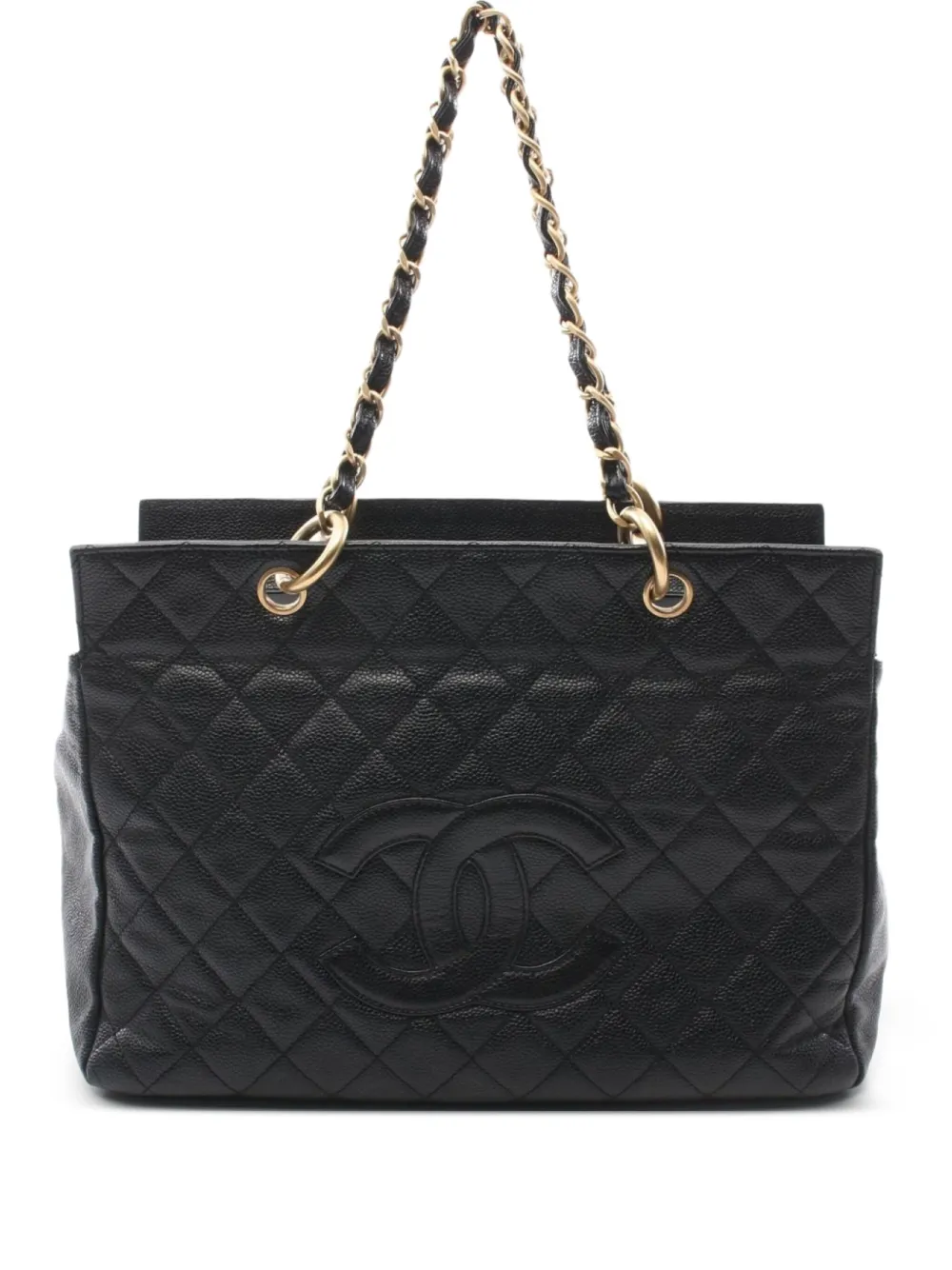 Pre-owned Chanel 2000-2002 Matelassé Caviar-leather Tote Bag