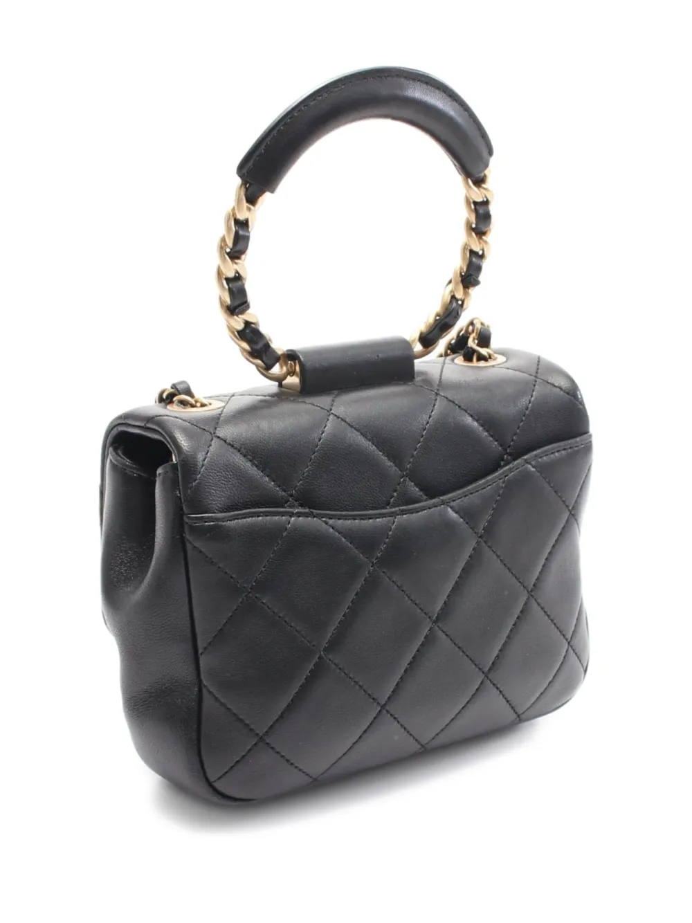 Pre-owned Chanel 2019 Mini In The Loop Shoulder Bag In Black