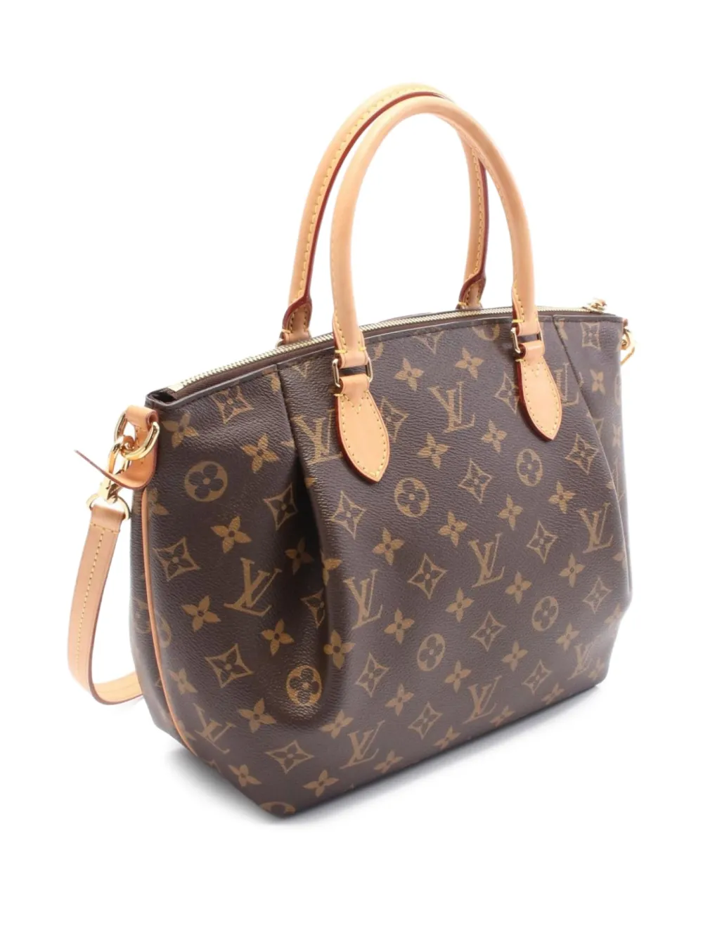 Pre-owned Louis Vuitton 2015 Turen Pm Handbag In Brown