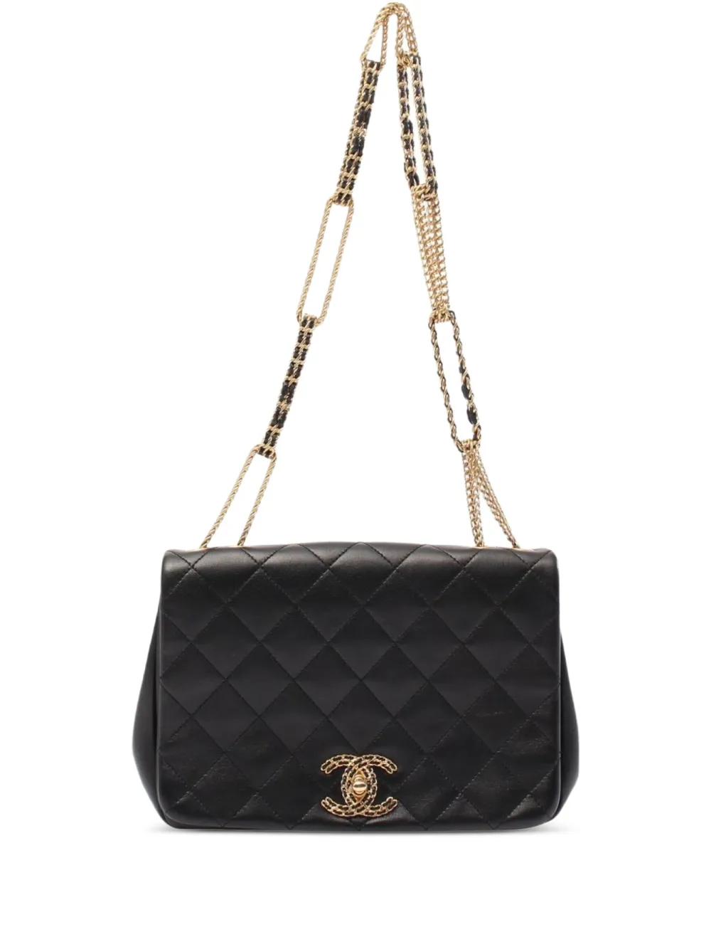 Pre-owned Chanel 2021 Matelassé Lambskin Shoulder Bag