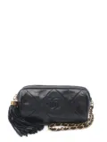 CHANEL Pre-Owned 1986-1988 CC logo quilted shoulder bag - Blue