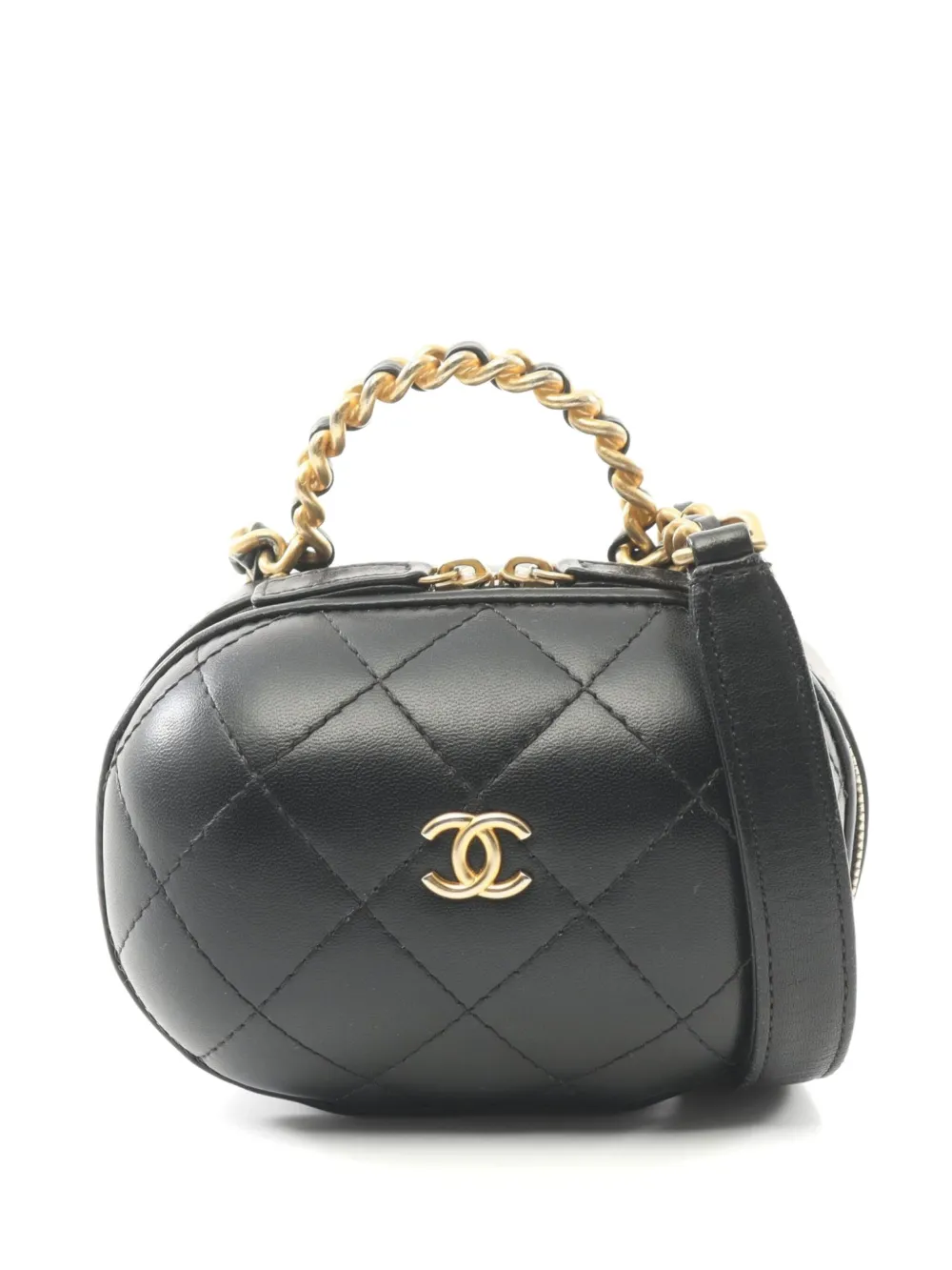 CHANEL Pre-Owned 2021-2022 matelassé quilted shoulder bag - ブラック CHANEL Pre-Owned 2021-2022 matelassé quilted shoulder bag - ブラック