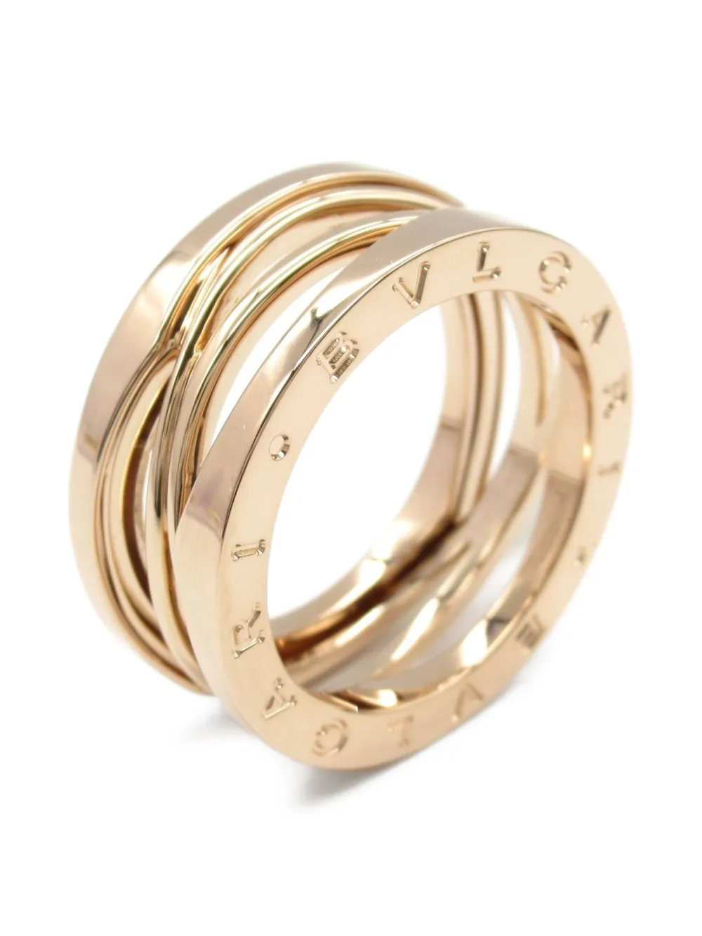 Bvlgari Pre-Owned 2010s Design Legend リング 18Kローズゴールド - ゴールドトーン Bvlgari Pre-Owned 2010s Design Legend リング 18Kローズゴールド - ゴールドトーン