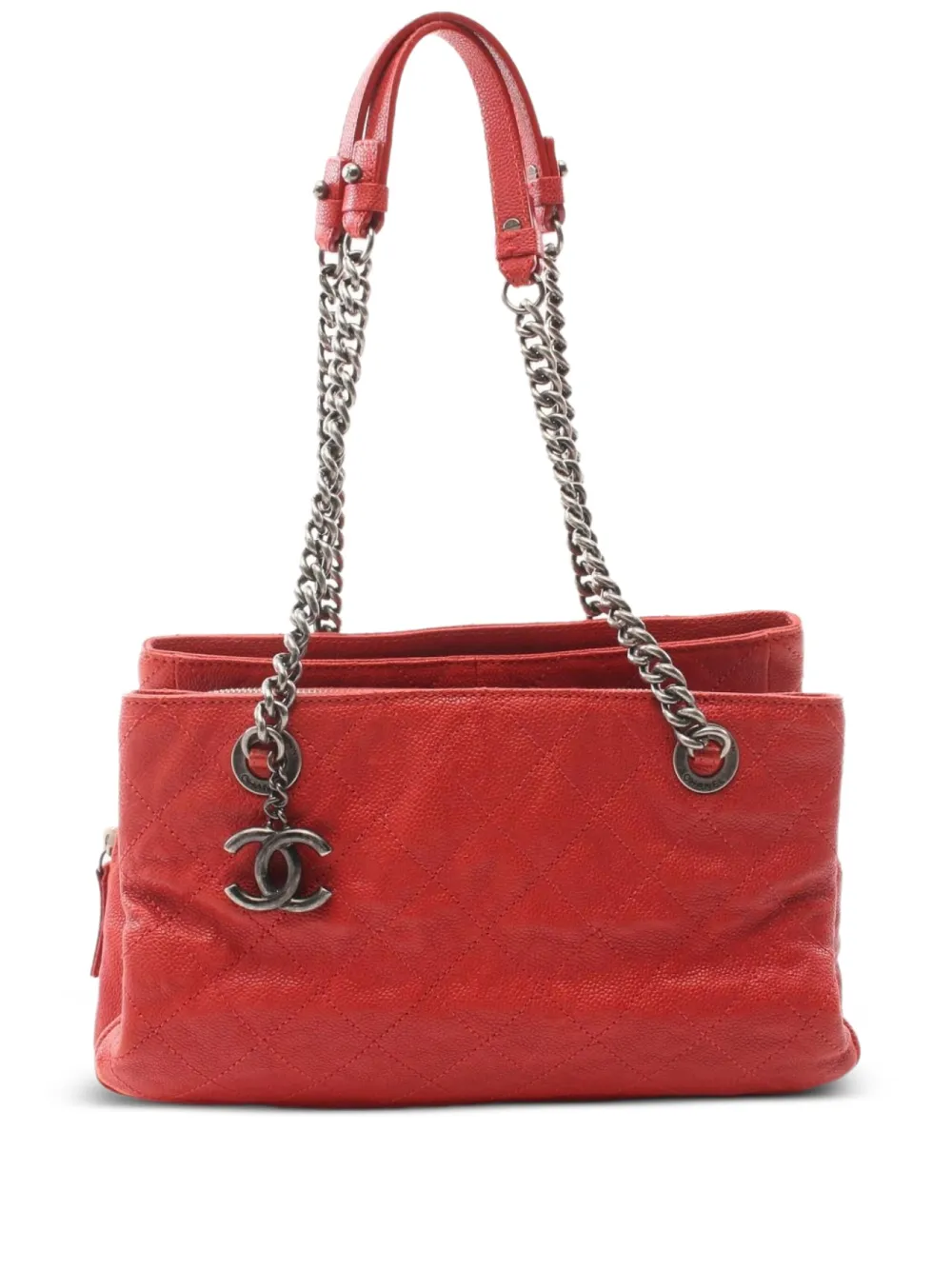CHANEL Pre-Owned 2011 Metelassé chain shoulder bag | Red | Image 1