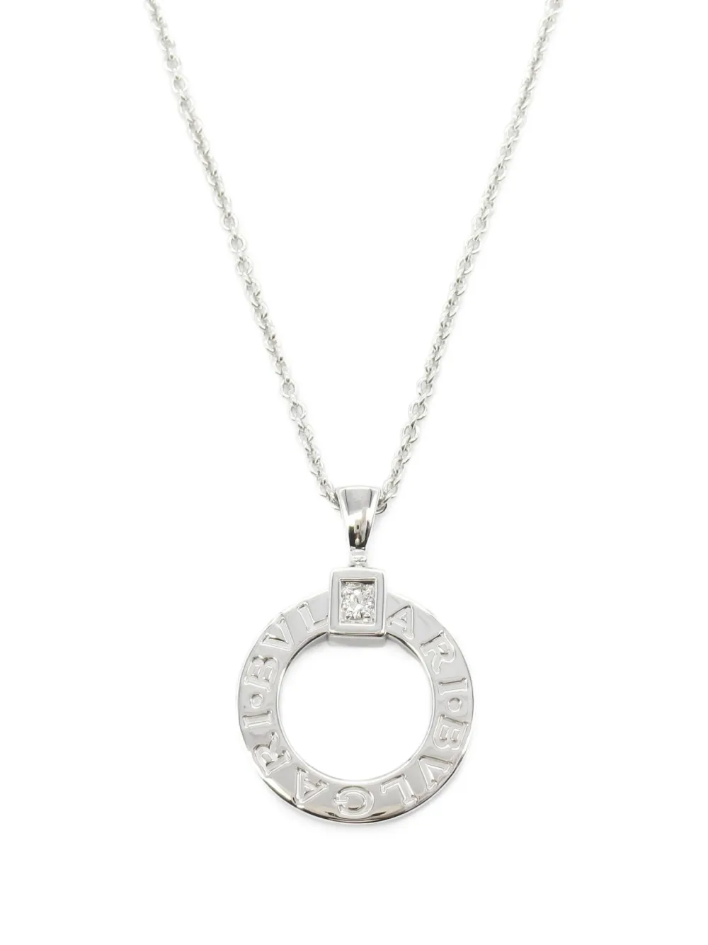 Bvlgari Pre-Owned 2010s 18K white gold diamond necklace | Silver | Image 1