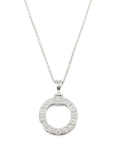 Bvlgari Pre-Owned collar en oro blanco de 18kt con diamante 2010