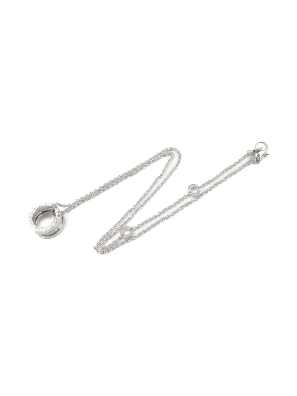 Bvlgari Pre-Owned 2010s 18K white gold B.zero1 diamond necklace | Image 2