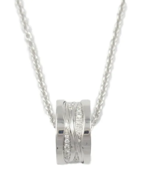 Bvlgari Pre-Owned 2010s 18K white gold B.zero1 diamond necklace