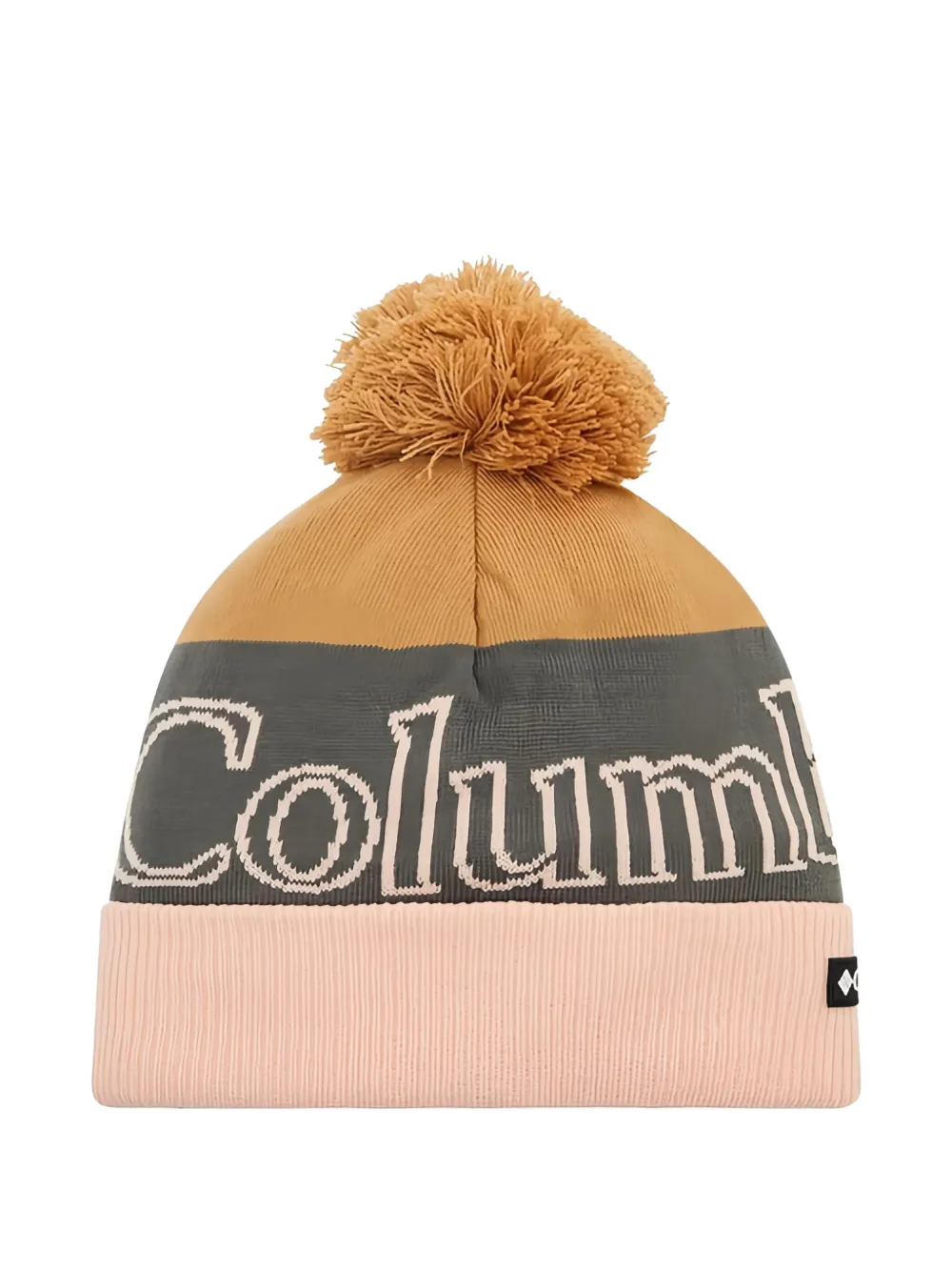 Columbia Pom-pom Logo-detail Beanie In Orange