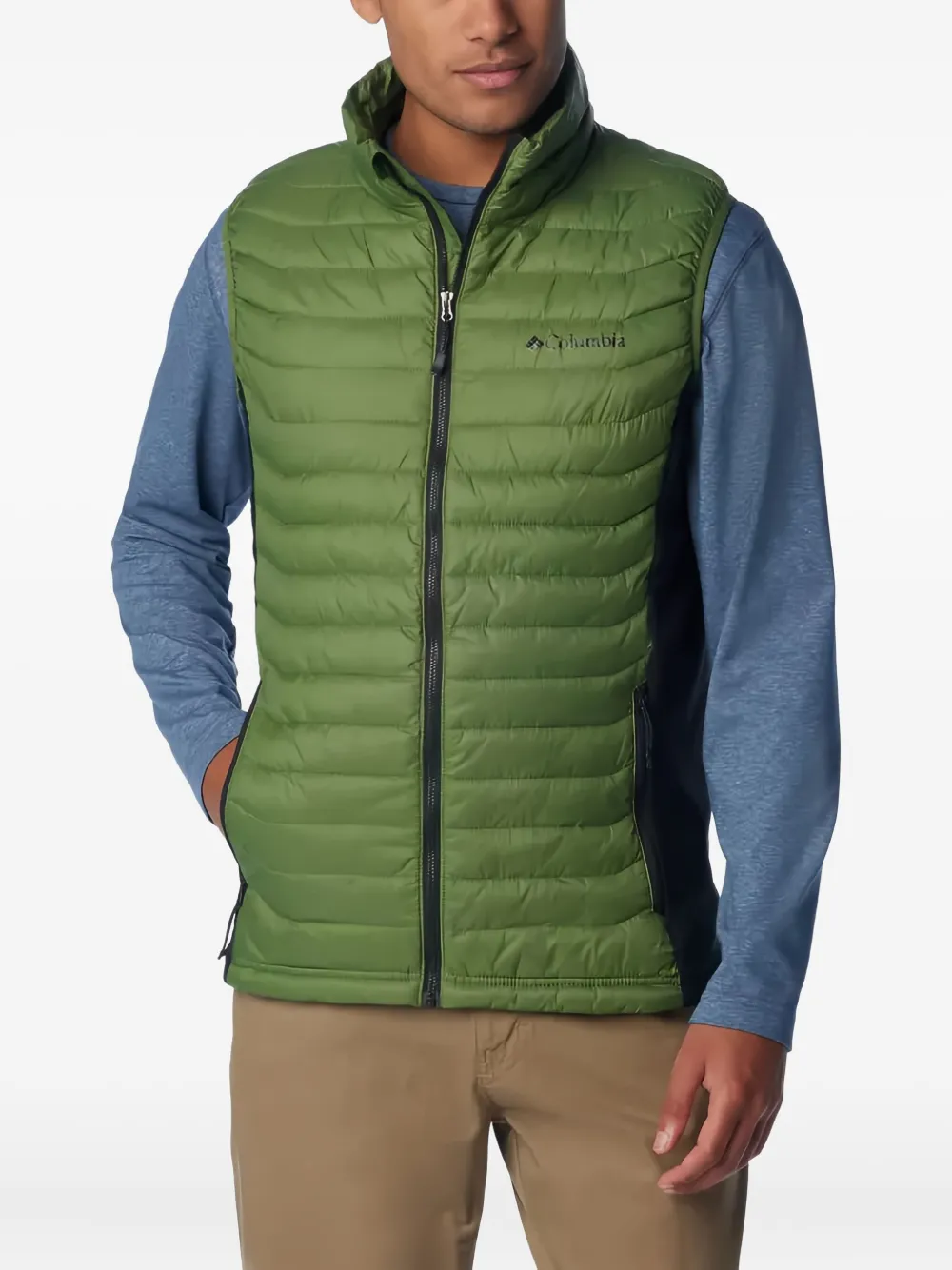 Columbia zip-front quilted gilet | Green | Image 1