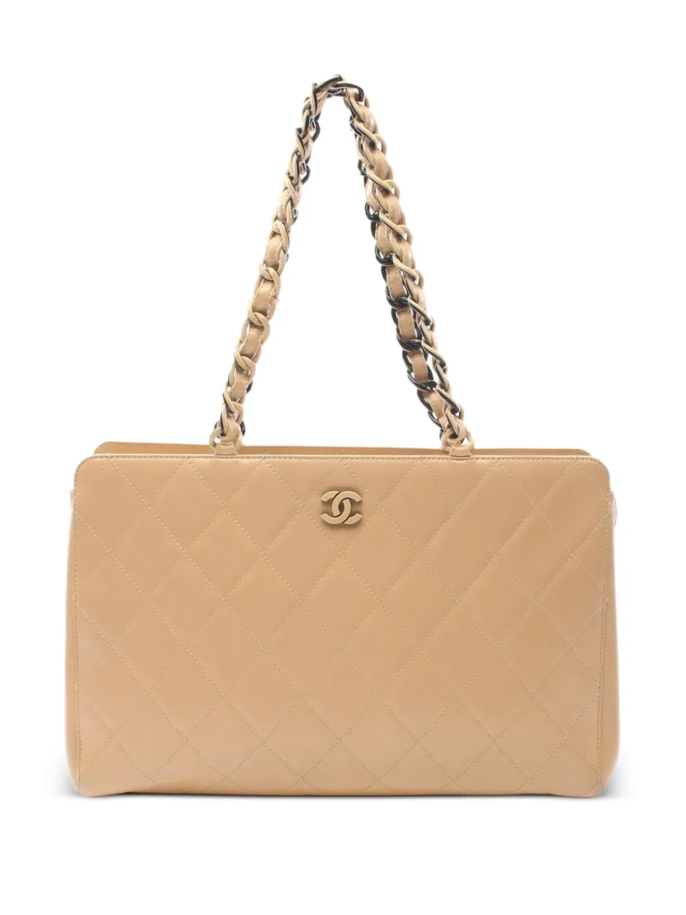 CHANEL Pre-Owned 1980s Matelassé lambskin tote bag – Neutrals