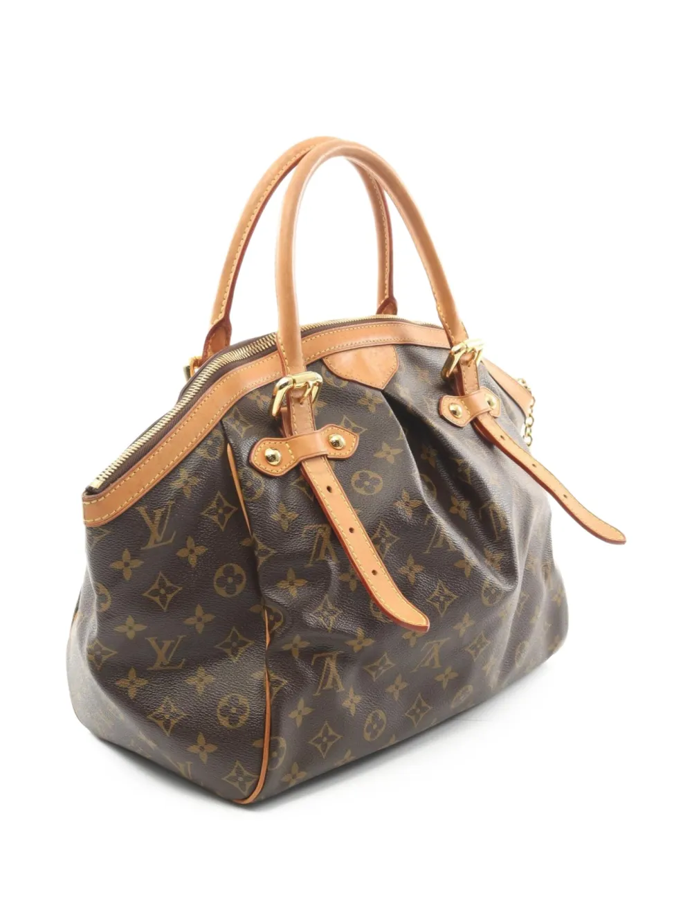 Pre-owned Louis Vuitton 2010 Tivoli Gm Tote Bag In Brown