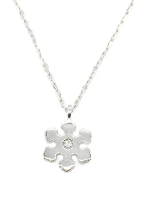 Bvlgari Pre-Owned 2010s 18K white gold Snowflake diamond necklace