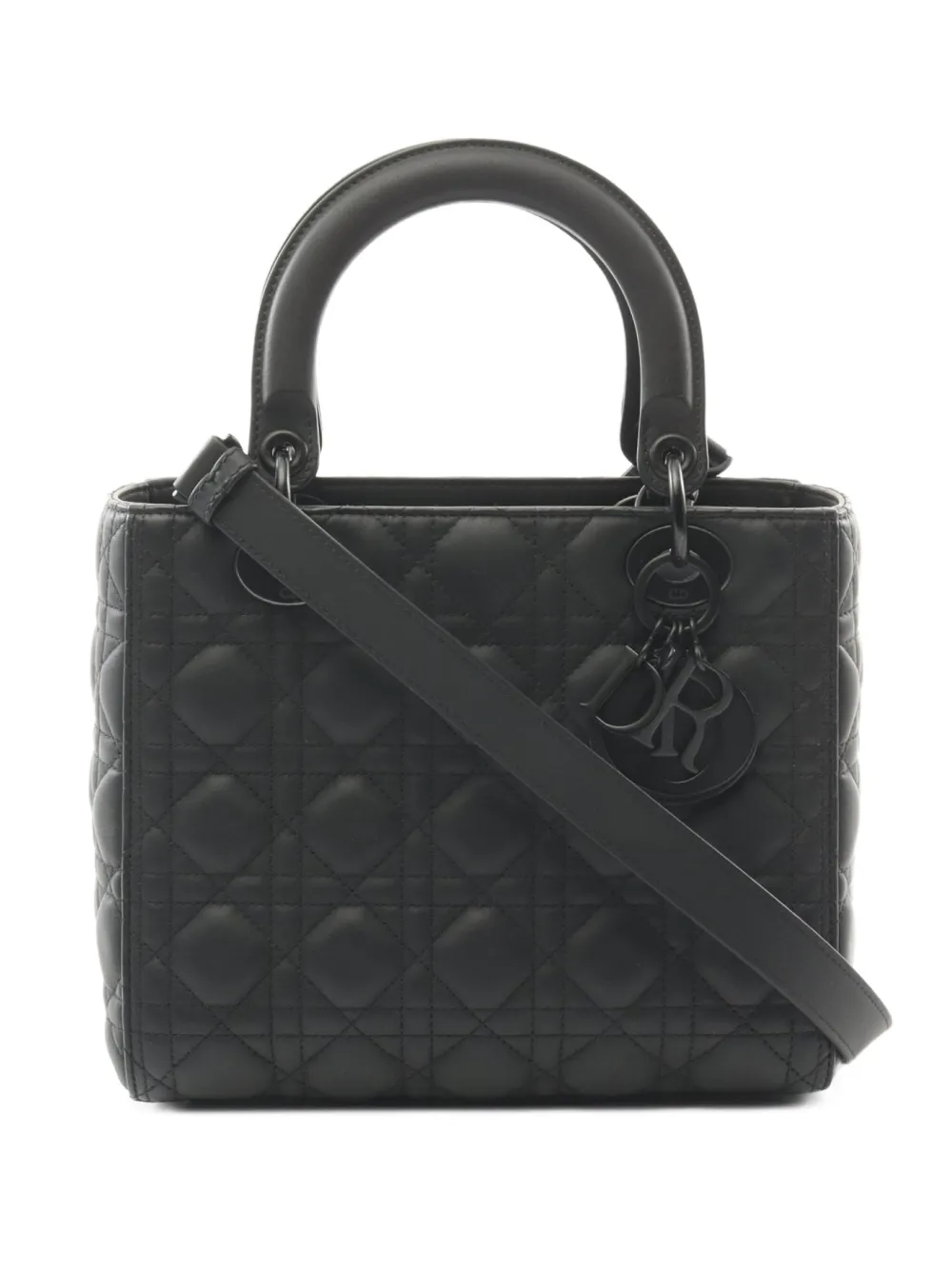 Christian Dior Pre-Owned 2010s レディ ディオール 2way ハンドバッグ - ブラック Christian Dior Pre-Owned 2010s レディ ディオール 2way ハンドバッグ - ブラック