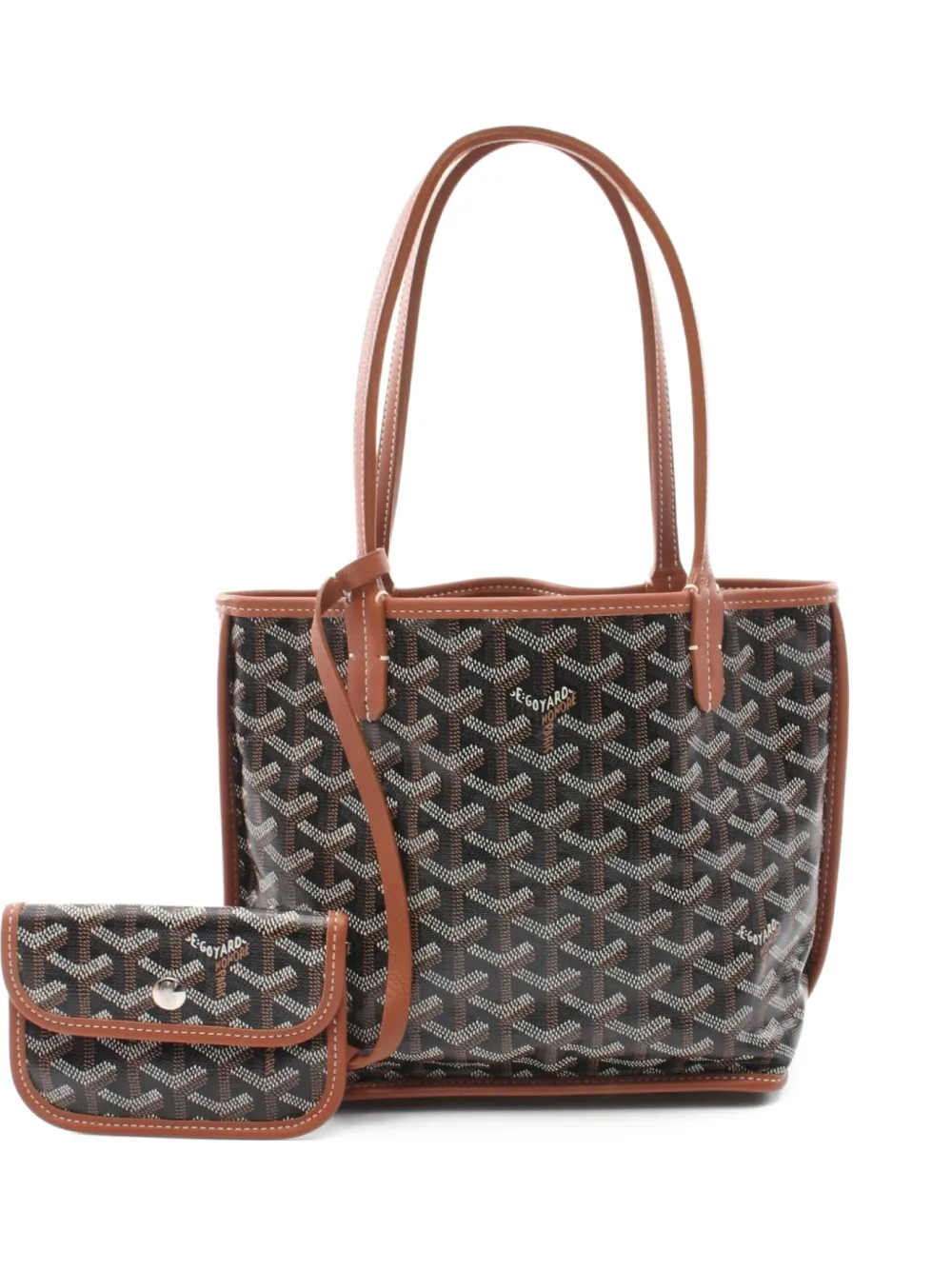 Pre-owned Goyard 2010s Saint Louis Junior Tote Bag In Brown
