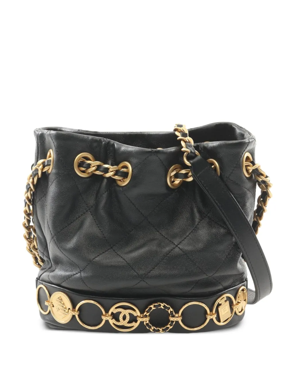 CHANEL Pre-Owned 2021 matelassé bucket bag | Black | Image 1