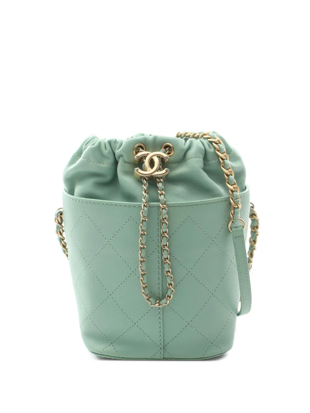 CHANEL Pre-Owned 2020-2021 Matelasse chain shoulder bag | Green | Image 1