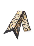 Bvlgari Pre-Owned 2010s ribbon silk scarf - Black