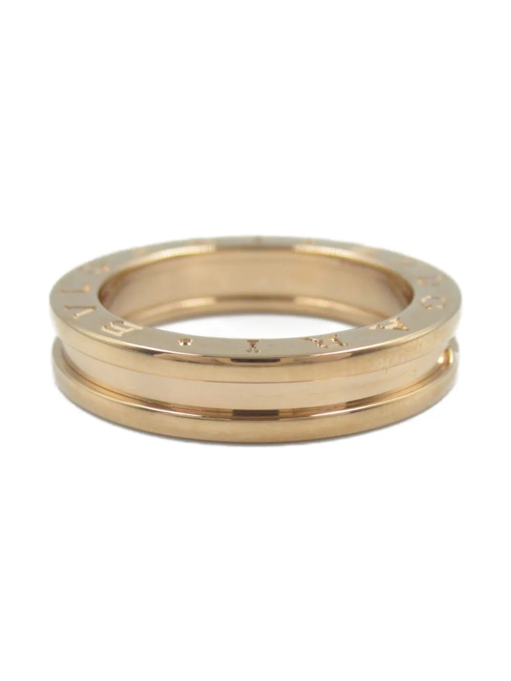Pre-owned Bvlgari 2010s 18k Rose Gold B.zero1 Ring