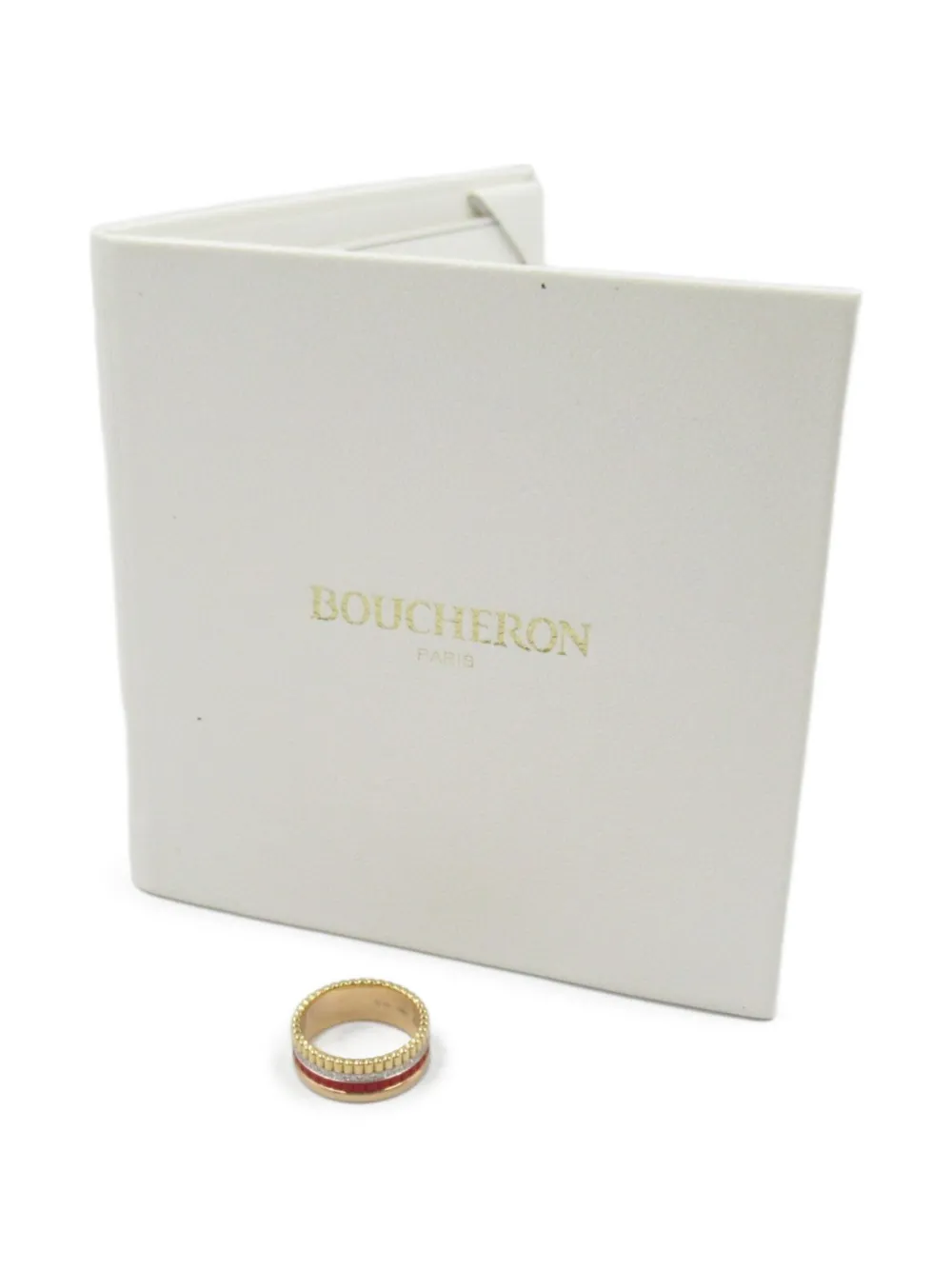 Pre-owned Boucheron 2010s 18k Gold Quatre Red Diamond Ring