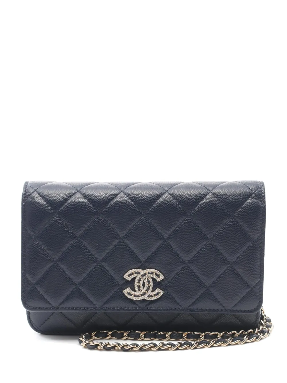 CHANEL Pre-Owned 2021s matelassé wallet-on-chain | Blue | Image 1
