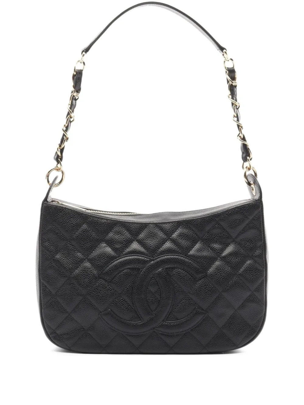 CHANEL Pre-Owned 2004-2005 マテラッセ ショルダーバッグ - ブラック CHANEL Pre-Owned 2004-2005 マテラッセ ショルダーバッグ - ブラック