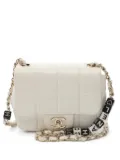 CHANEL Pre-Owned 2021 mini Chocolate Bar Flap shoulder bag - White