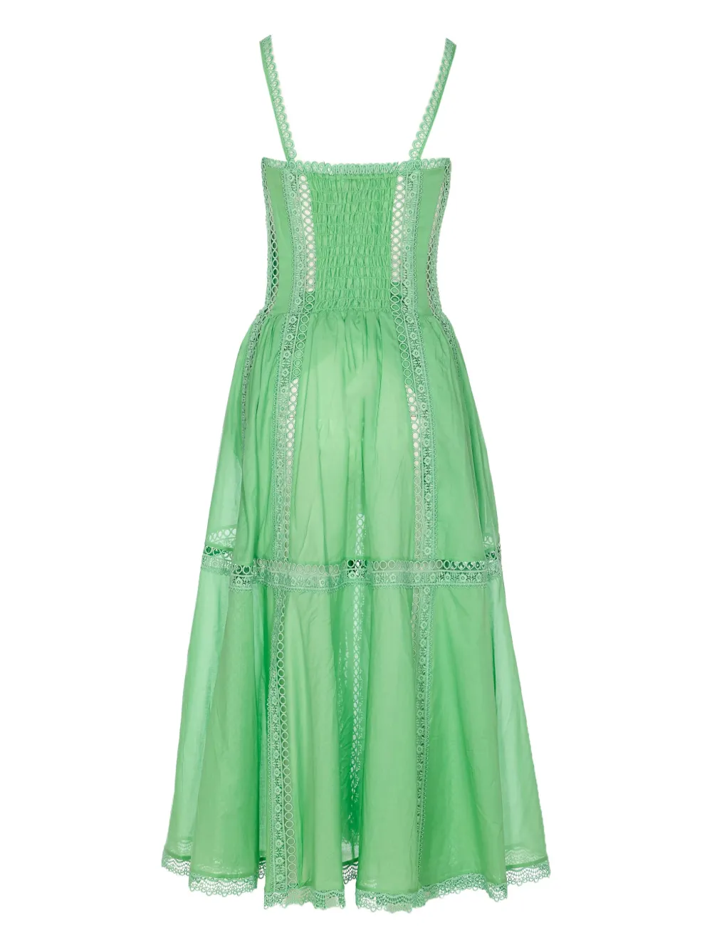 Charo Ruiz Ibiza Dafelle lace-insert maxi dress - Groen