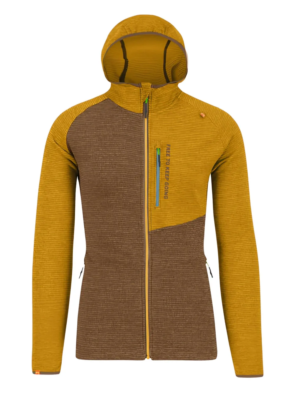 KARPOS Camoscio hooded two-tone sweatshirt | Yellow | Image 1