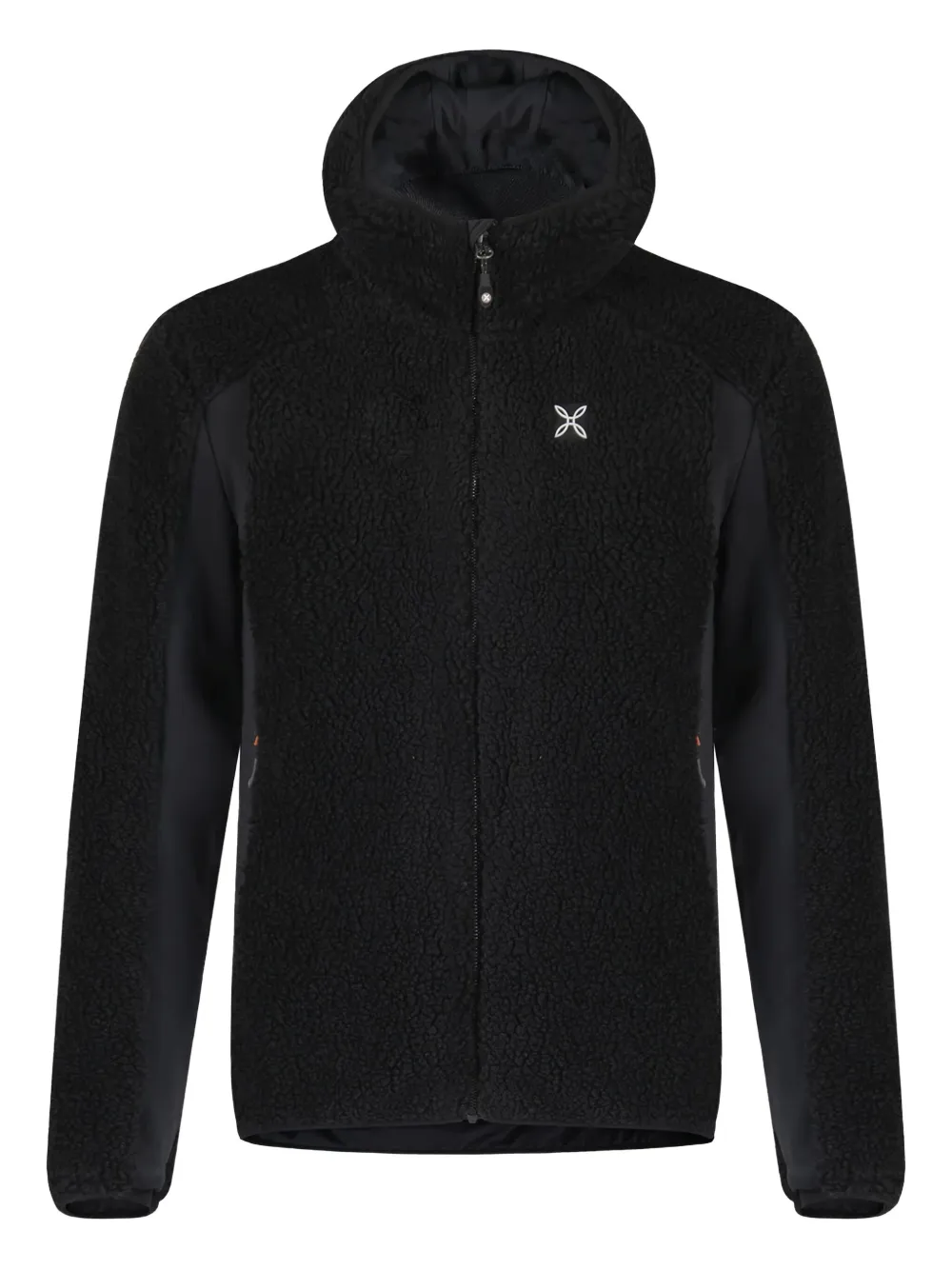 Monture zipped fleece hoodie | Black | Image 1